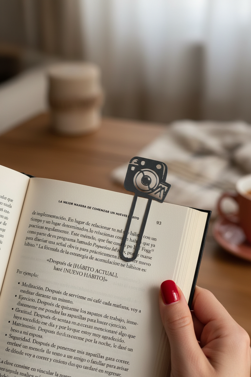 Separador Instagram lifestyle - clip en libro